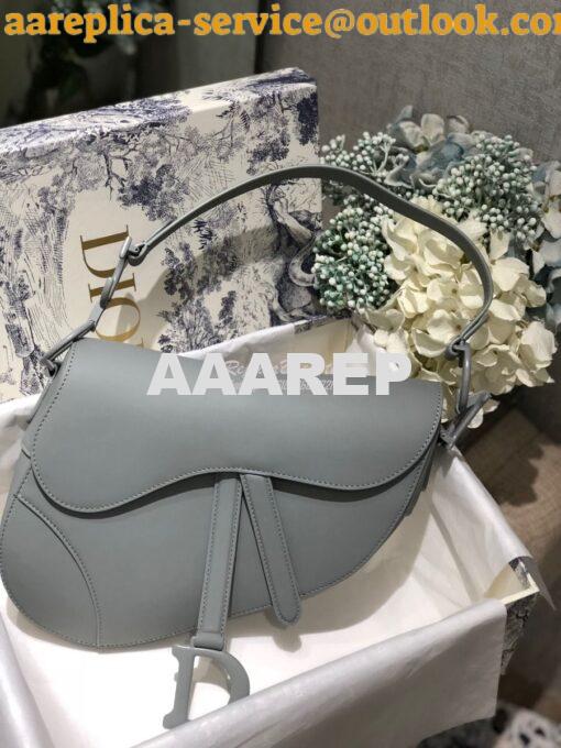 Replica Dior Saddle Ultra-Matte Bag M0446 Stone Grey