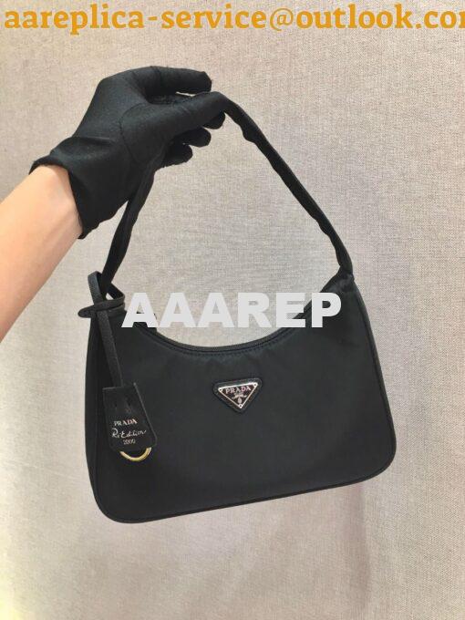 Replica Prada Re-Edition 2000 Nylon Mini-Bag 1NE515 Black 2