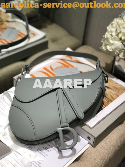 Replica Dior Saddle Ultra-Matte Bag M0446 Stone Grey 4