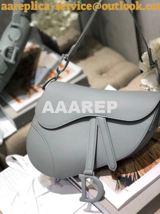 Replica Dior Saddle Ultra-Matte Bag M0446 Stone Grey 5