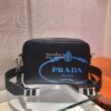 Replica Prada Nylon and Saffiano Leather Shoulder Bag 2VD769 Black 11