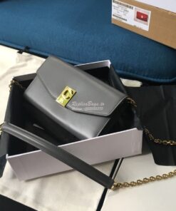 Replica Celine C Wallet On Chain in Smooth Calfskin 10B903 Grey