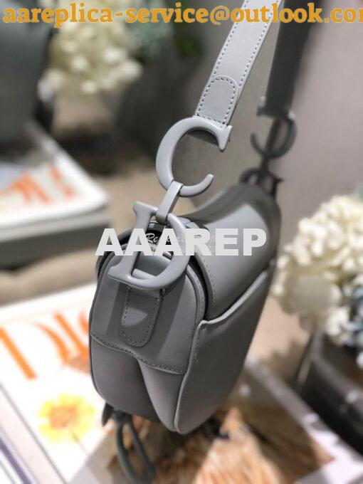 Replica Dior Saddle Ultra-Matte Bag M0446 Stone Grey 7