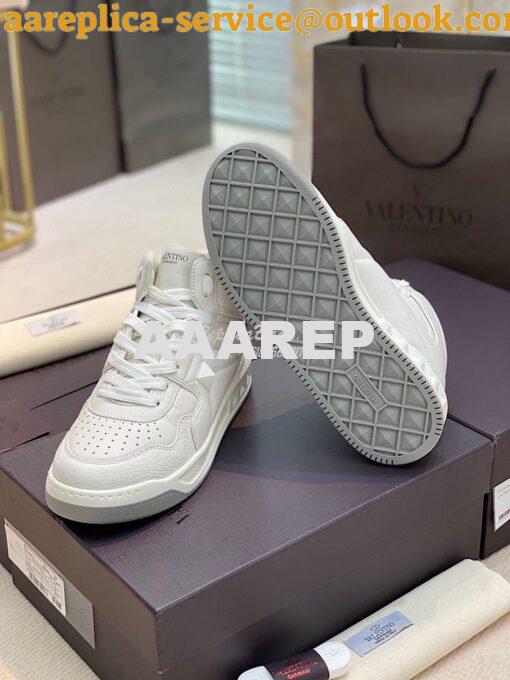 Replica Valentino One Stud Mid-Top Nappa Sneaker WY2S0E63 Men Female W 7