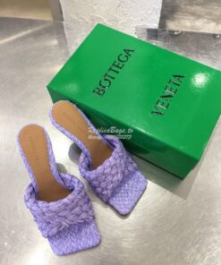 Replica Bottega Veneta BV Stretch Sandals with Intrecciato Raffia 6524 2