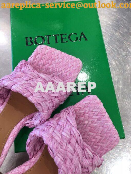 Replica Bottega Veneta BV Stretch Sandals with Intrecciato Raffia 6524 6