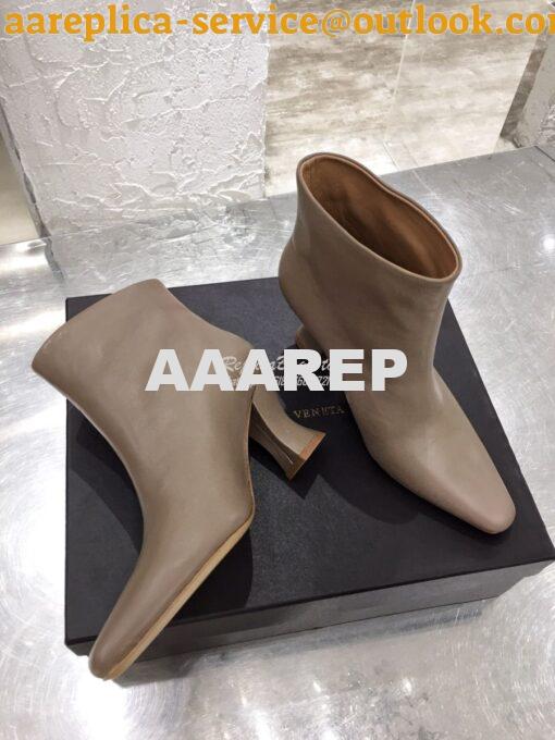 Replica Bottega Veneta BV Almond Boots 608840 in Lambskin Grey 5