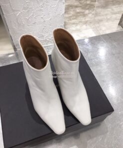 Replica Bottega Veneta BV Almond Boots 608840 in Lambskin White 2