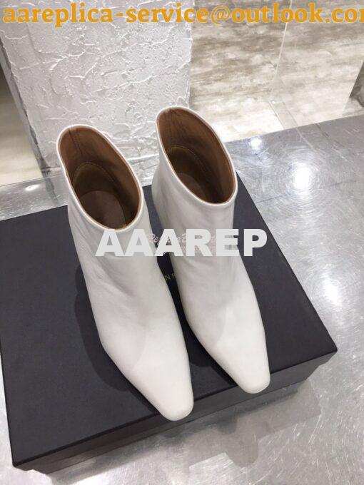 Replica Bottega Veneta BV Almond Boots 608840 in Lambskin White 2