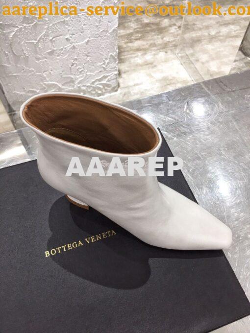 Replica Bottega Veneta BV Almond Boots 608840 in Lambskin White 3