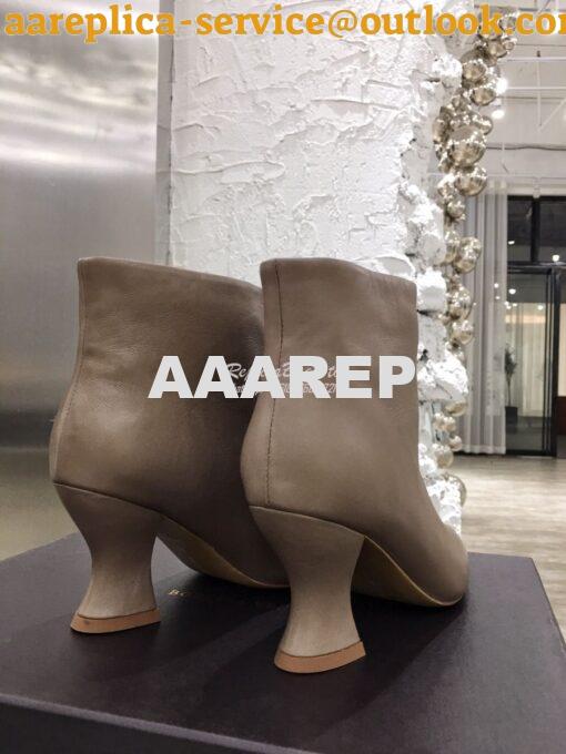 Replica Bottega Veneta BV Almond Boots 608840 in Lambskin Grey 8