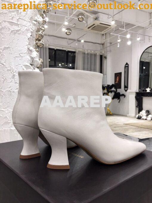 Replica Bottega Veneta BV Almond Boots 608840 in Lambskin White 6