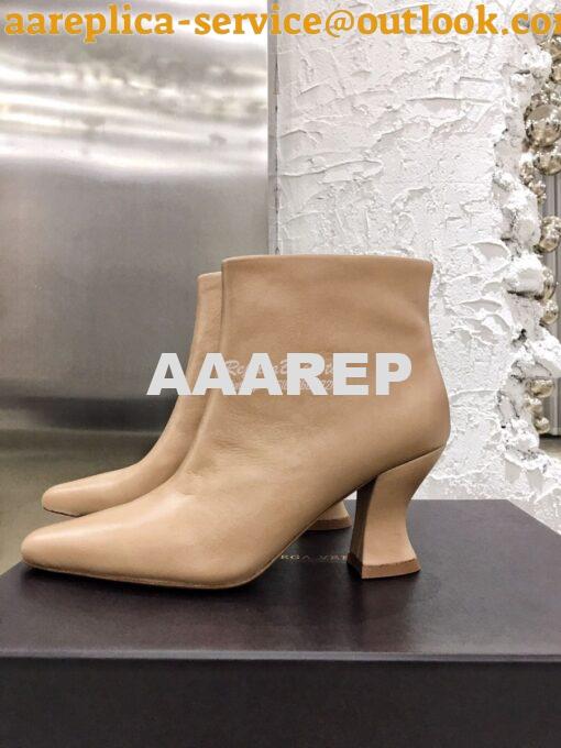 Replica Bottega Veneta BV Almond Boots 608840 in Lambskin Nude 5