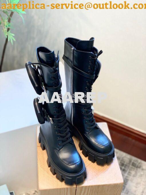 Replica Prada Monolith Leather Boots 1W828L