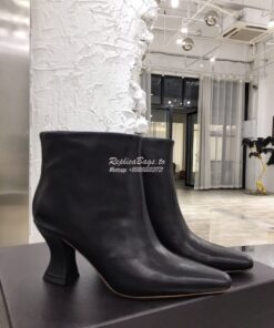 Replica Bottega Veneta BV Almond Boots 608840 in Lambskin Black