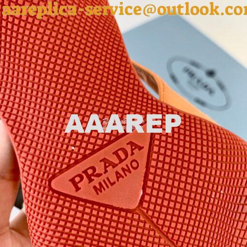 Replica Prada Nylon Gabardine Slingback Pumps 1I566M Orange 8