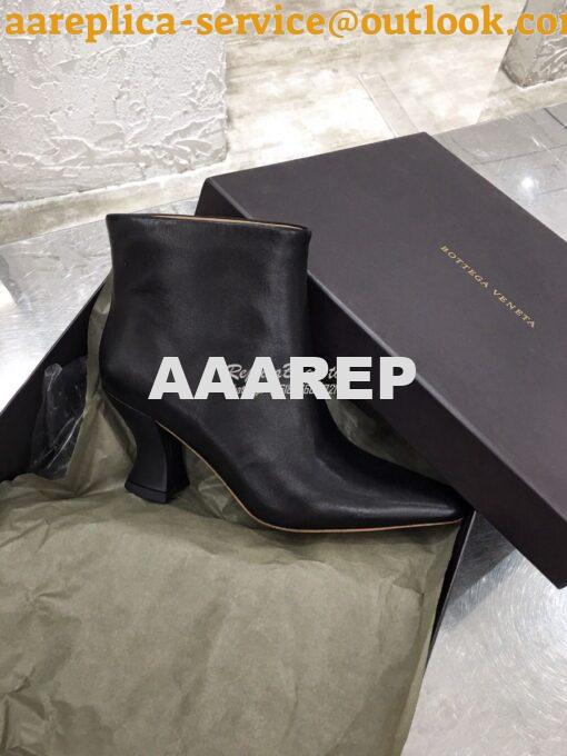 Replica Bottega Veneta BV Almond Boots 608840 in Lambskin Black 4