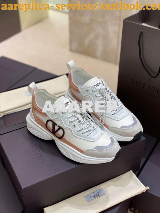 Replica Valentino SheGoes Men Female Sneaker in Split Leather And Mesh