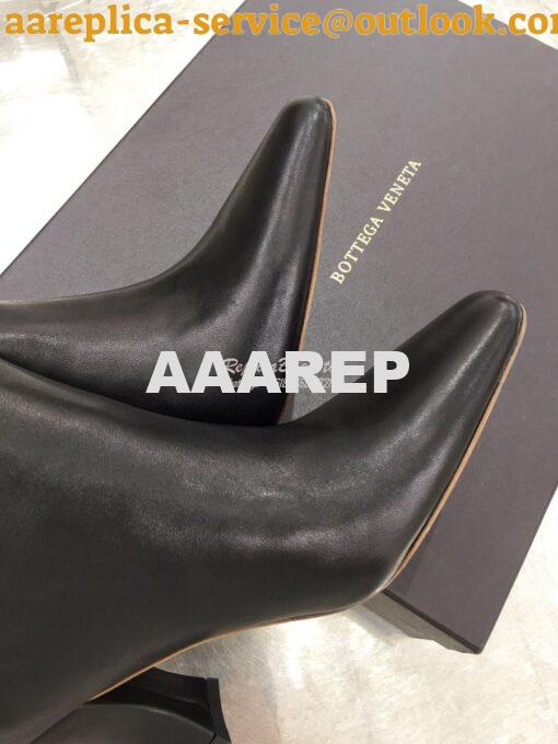 Replica Bottega Veneta BV Almond Boots 608840 in Lambskin Black 5