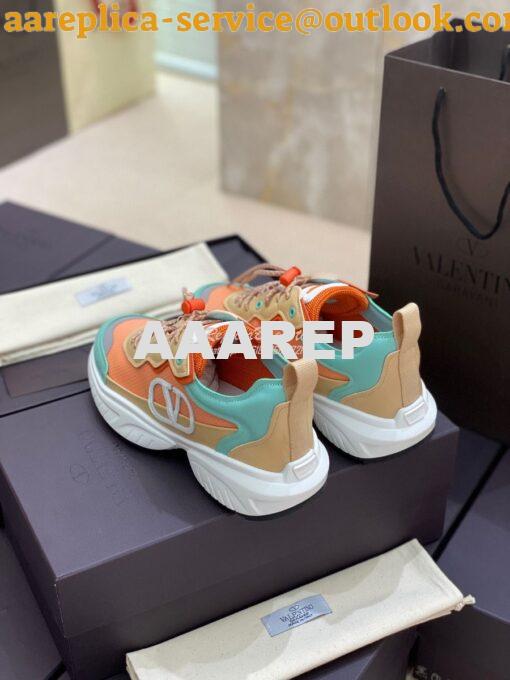 Replica Valentino SheGoes Men Female Sneaker in Split Leather And Mesh 4