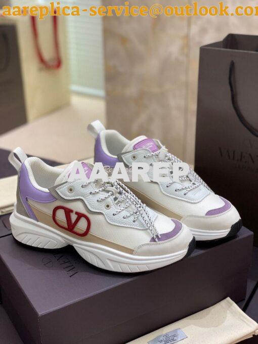 Replica Valentino SheGoes Men Female Sneaker in Split Leather And Mesh