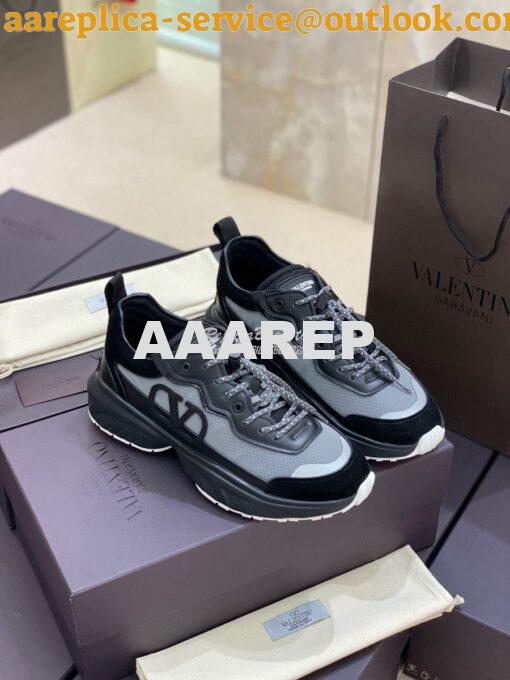 Replica Valentino SheGoes Men Female Sneaker in Split Leather And Mesh