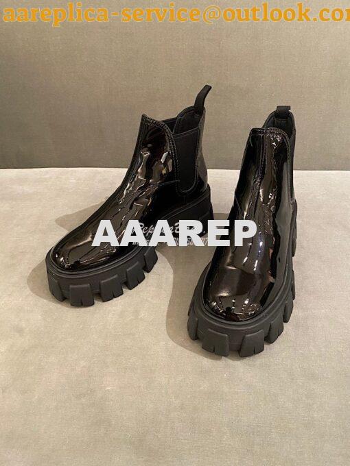 Replica Prada Monolith Patent Leather Booties 1T725L 3