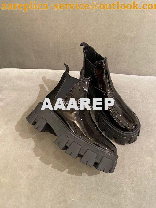 Replica Prada Monolith Patent Leather Booties 1T725L 5