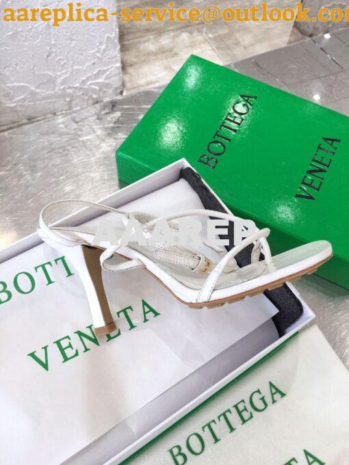 Replica Bottega Veneta BV By Line Stretch Sandals 630178 White 8