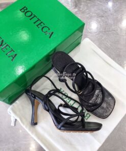 Replica Bottega Veneta BV By Line Stretch Sandals 630178 Black 2