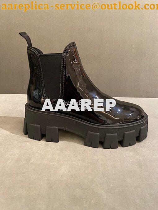 Replica Prada Monolith Patent Leather Booties 1T725L 8