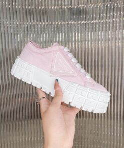 Replica Prada Nylon Gabardine Sneakers 1E260M Pink