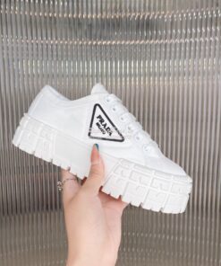 Replica Prada Nylon Gabardine Sneakers 1E260M White