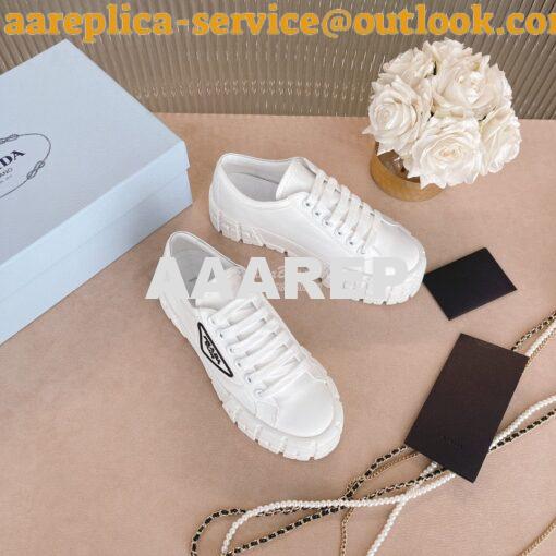 Replica Prada Nylon Gabardine Sneakers 1E260M White 4