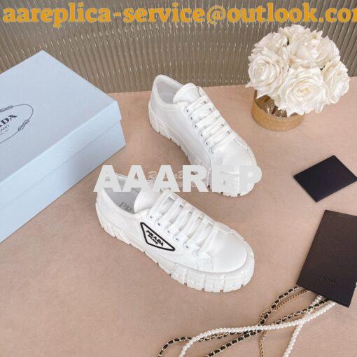 Replica Prada Nylon Gabardine Sneakers 1E260M White 5