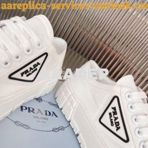 Replica Prada Nylon Gabardine Sneakers 1E260M White 6