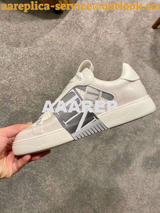 Replica Valentino VL7N Sneaker In Banded Calfskin Leather VW2S0V66 C09 5