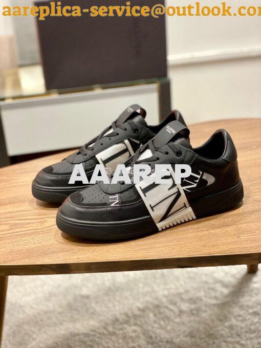 Replica Valentino VL7N Sneaker In Banded Calfskin Leather VW2S0V66 C08 2