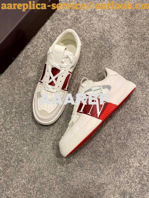 Replica Valentino VL7N Sneaker In Banded Calfskin Leather VW2S0V66 C07