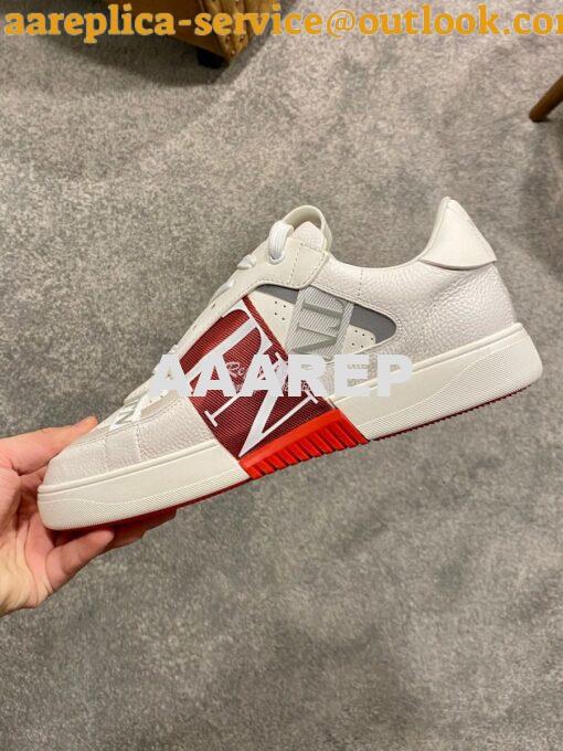 Replica Valentino VL7N Sneaker In Banded Calfskin Leather VW2S0V66 C07 5