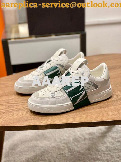 Replica Valentino VL7N Sneaker In Banded Calfskin Leather VW2S0V66 C06 2