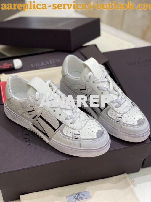 Replica Valentino Low-Top Calfskin VL7N Sneaker With Bands Vintage “Wo