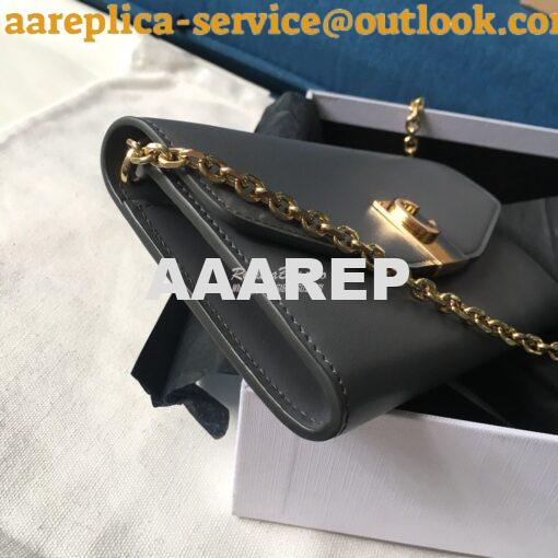 Replica Celine C Wallet On Chain in Smooth Calfskin 10B903 Grey 5