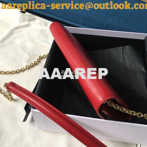 Replica Celine C Wallet On Chain in Smooth Calfskin 10B903 Red 4