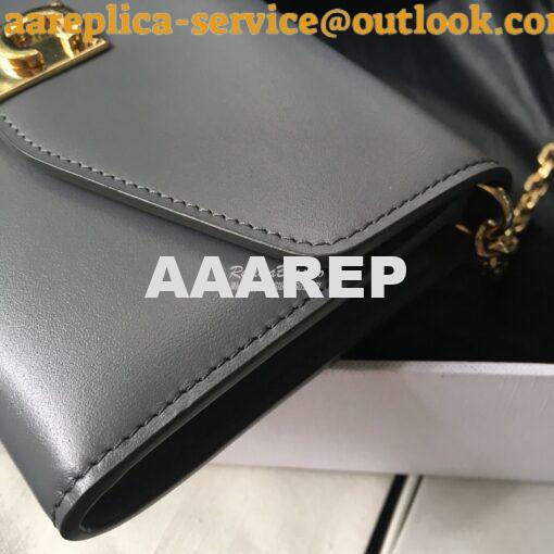 Replica Celine C Wallet On Chain in Smooth Calfskin 10B903 Grey 9