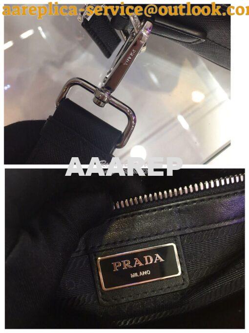 Replica Prada Saffiano Leather Bandoleer Bag 2VH063 Blue 10