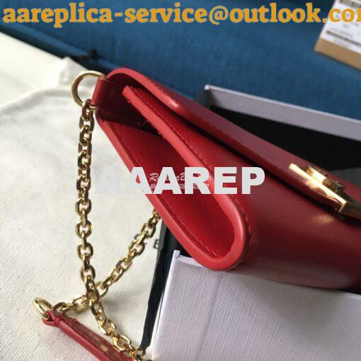 Replica Celine C Wallet On Chain in Smooth Calfskin 10B903 Red 6