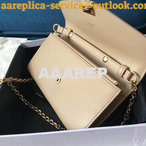 Replica Celine C Wallet On Chain in Smooth Calfskin 10B903 Beige 5