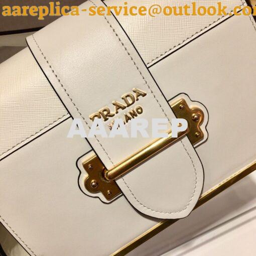 Replica Prada Cahier Leather Bag 1BD045 Tone White 3