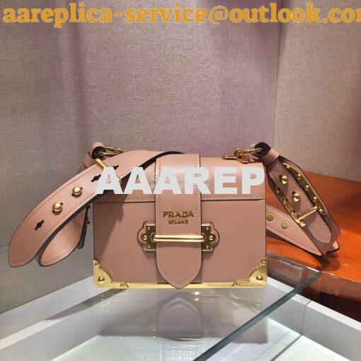 Replica Prada Cahier Leather Bag 1BD045 Tone Pink